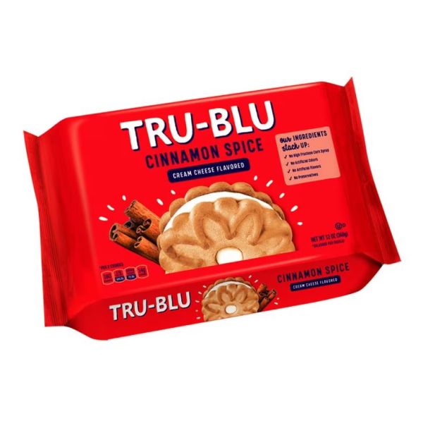 TRUBLU: Cinnamon Spice Cream Cheese Sandwich Cookies, 12 oz