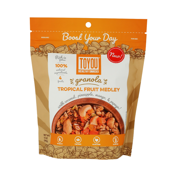 TOYOUSNACKS: Tropical Fruit Medley Granola, 12 oz