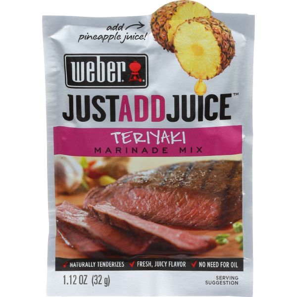 WEBER: Just Add Juice Teriyaki Marinade Mix, 1.12 oz