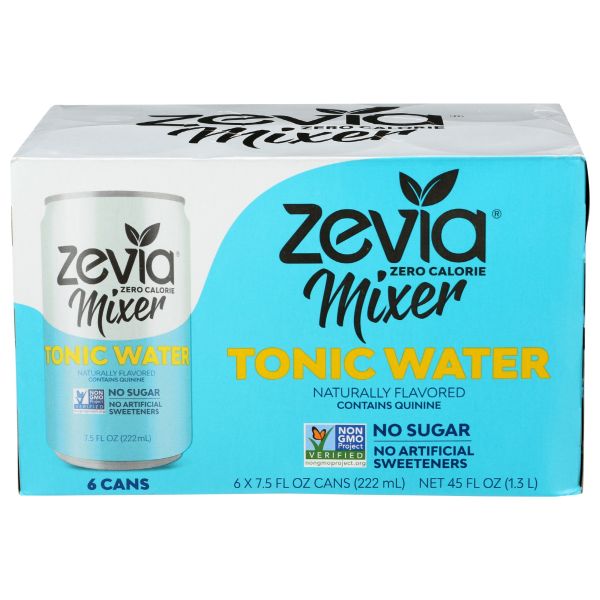 ZEVIA: Tonic Water Mixer 6Pack, 45 oz