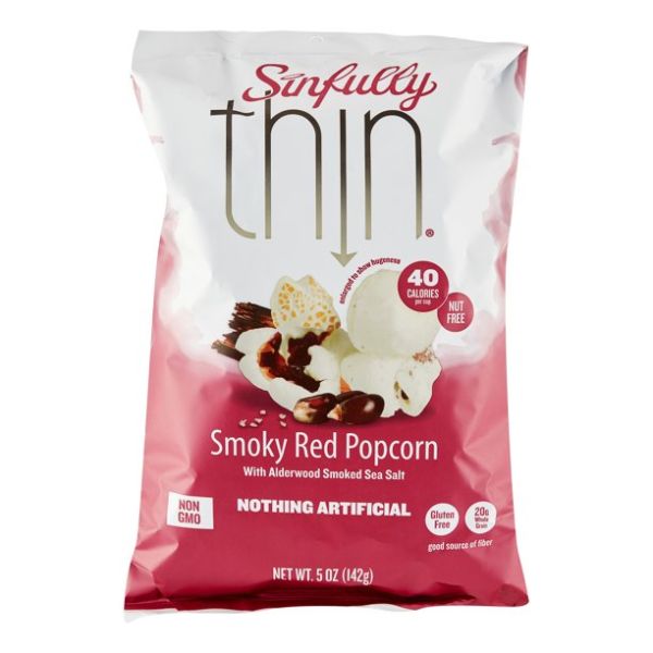 SINFULLY THIN: Smoky Red Popcorn, 5 oz