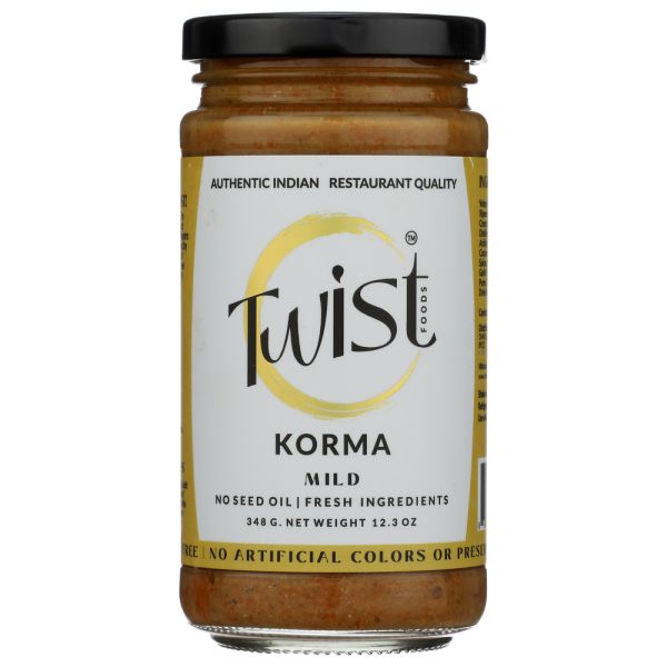 TWIST FOODS: Korma Indian Curry Simmer Sauce, 12 fo