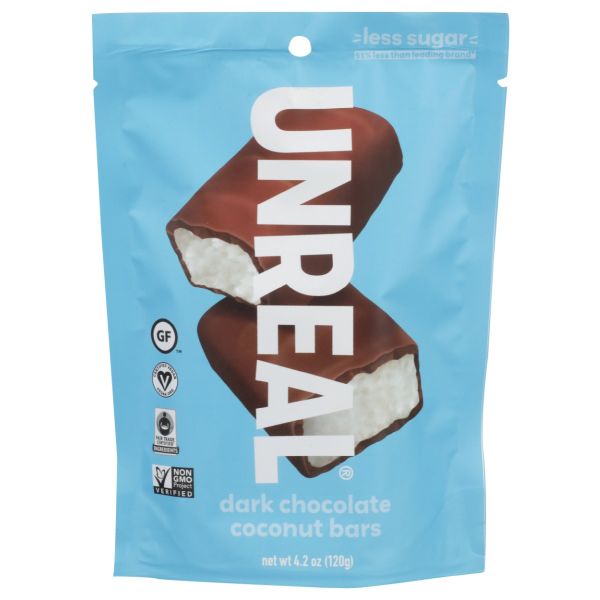 UNREAL: Dark Chocolate Coconut Bars, 4.2 oz