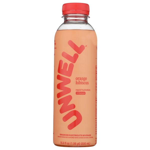 UNWELL: Orange Hibiscus Electrolyte Drink, 16.9 fo