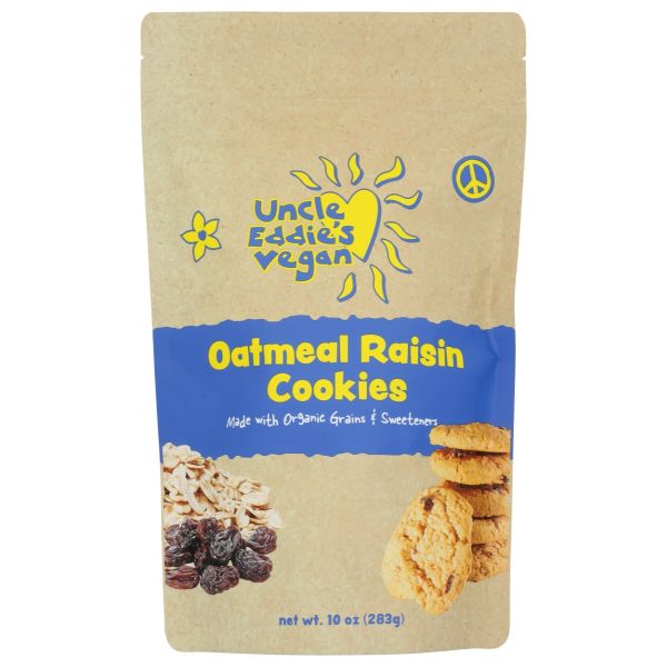 UNCLE EDDIES VEGAN: Oatmeal Raisin Cookies, 10 oz