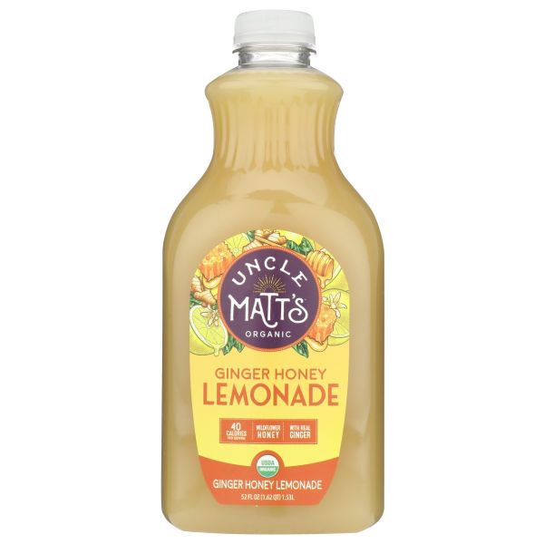 UNCLE MATTS ORGANIC: Organic Ginger Honey Lemonade, 52 fo