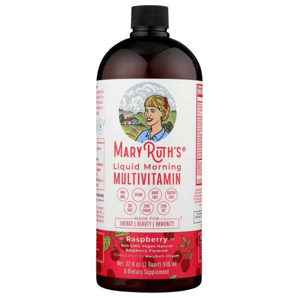MARYRUTHS: Liquid Morning Multivitamin Raspberry, 32 fo