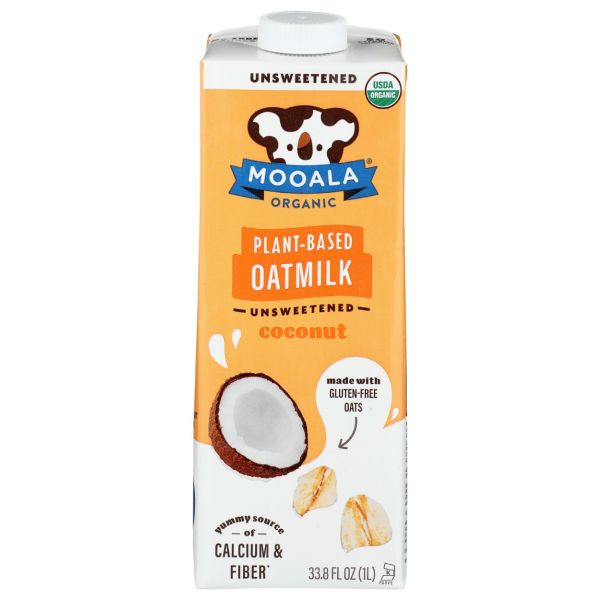 MOOALA: Unsweetened Coconut Oatmilk, 33.8 fo