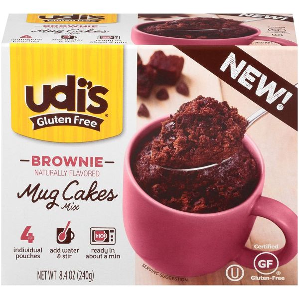 UDIS: Gluten Free Brownie Mug Cake Mix, 8.4 oz
