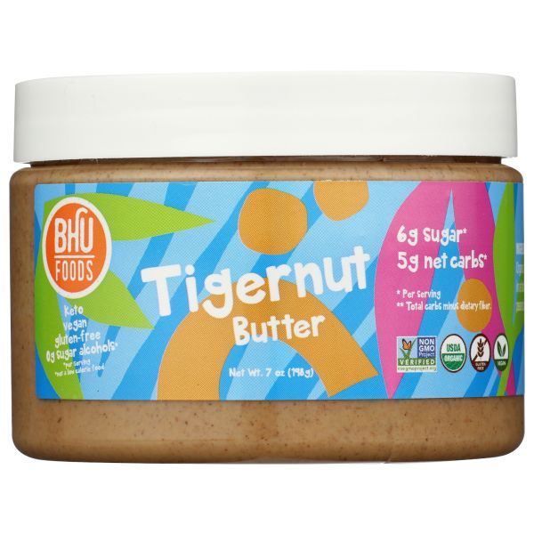 BHU FOODS: Tigernut Butter Plain, 7 oz