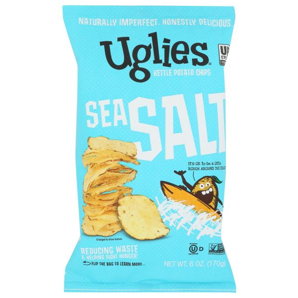 UGLIES: Sea Salt Kettle Chips, 6 oz