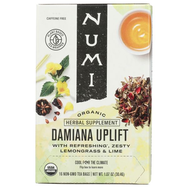 NUMI TEAS: Damiana Uplift Tea 16Pc, 1.07 oz