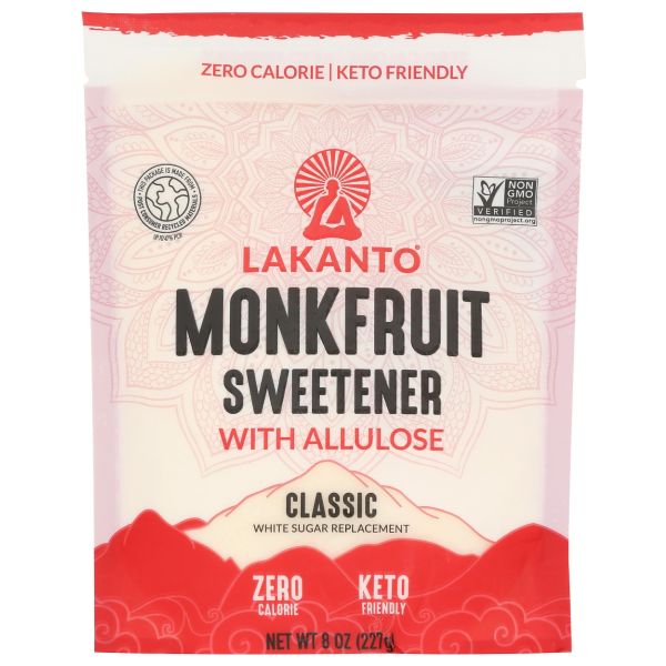 LAKANTO: Classic Monkfruit Sweetener With Allulose, 8 oz