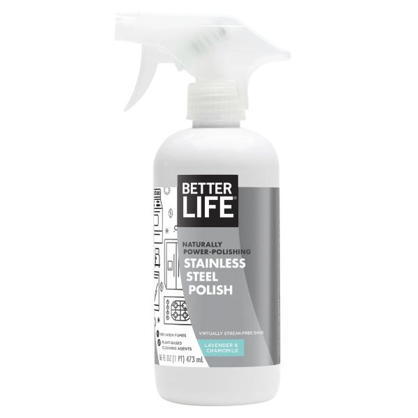 BETTER LIFE: Cleaner Polish Stainless Steel Lavender And Chamomile, 16 oz