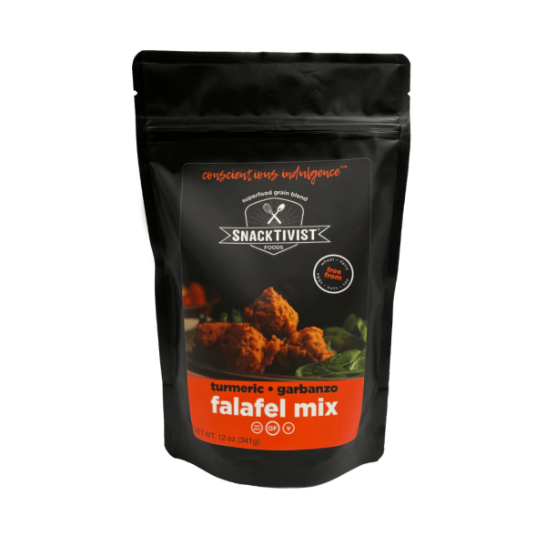 SNACKTIVIST FOODS: Falafel Mix Turmeric Chia, 12 oz
