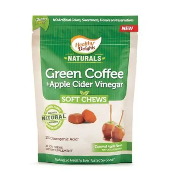 HEALTHY DELIGHTS: Green Coffee Plus Apple Cider Vinegar Chews, 30 ea
