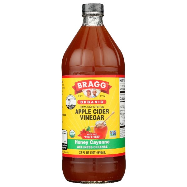 BRAGG: ACV Cleanse Honey Cayenne, 32 oz