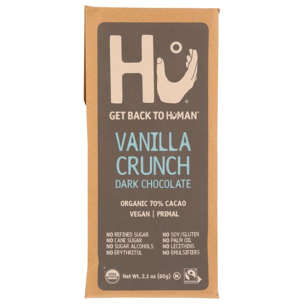 HU: Vanilla Crunch Dark Chocolate Bar, 2.1 oz