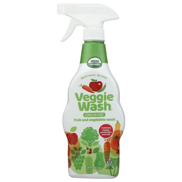 VEGGIE WASH: Organic Fruit and Vegetable Wash, 16 oz