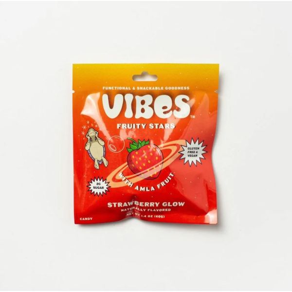 VIBES SNACKS: Strawberry Glow Fruity Stars, 1.1 oz