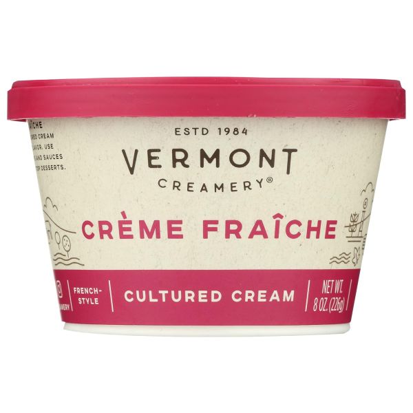 VERMONT CREAMERY: Creme Fraiche Cultured Cream Cup, 8 oz