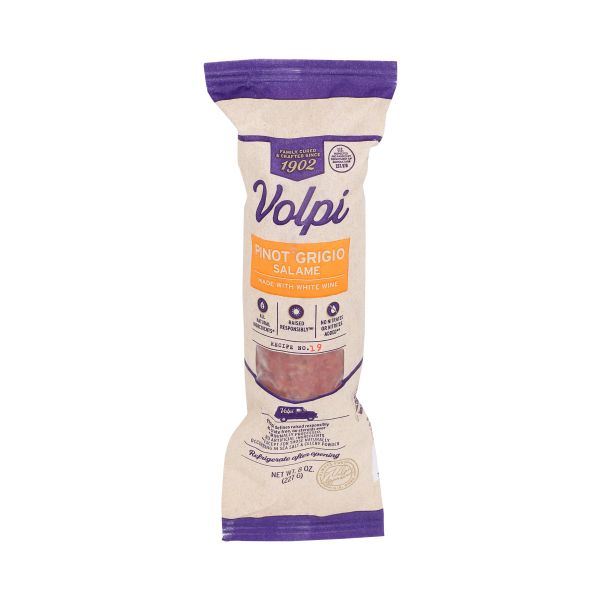 VOLPI: Pinot Grigio White Wine Salame, 8 oz