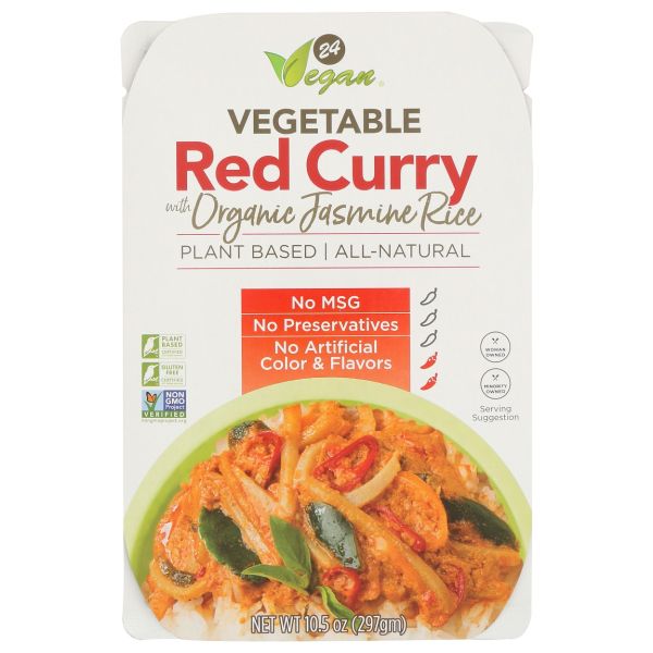 24VEGAN: Red Curry with Organic Jasmine Rice, 10.5 oz
