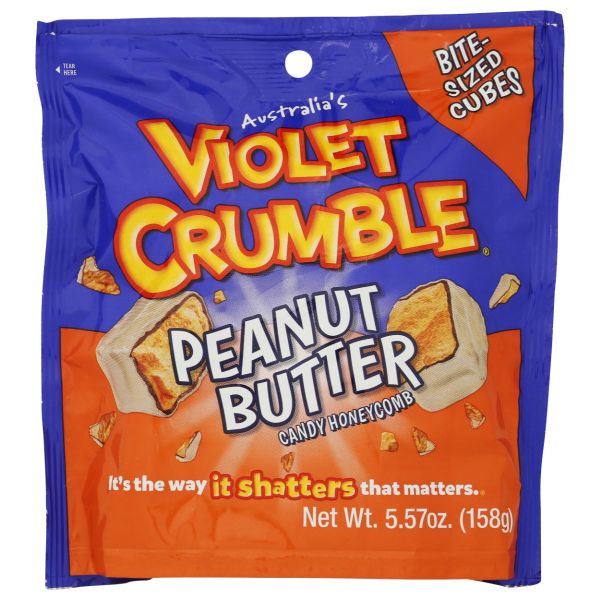 VIOLET CRUMBLE: Peanut Butter Cubes, 5.57 oz