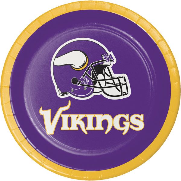 CREATIVE CONVERTING: Minnesota Vikings Luncheon Plate, 8 ea