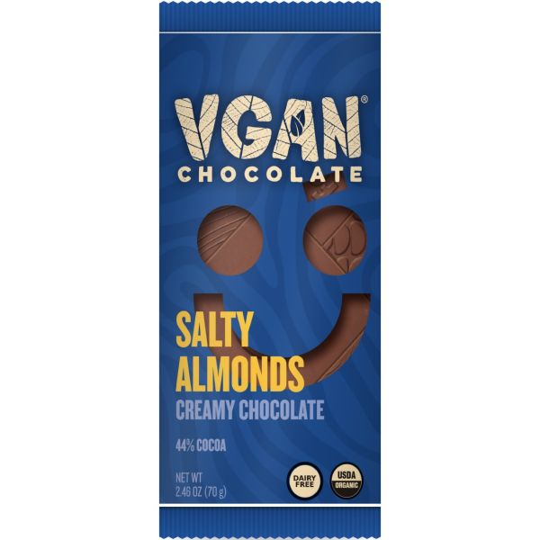 VGAN: Salty Almonds Chocolate Bar, 2.46 oz