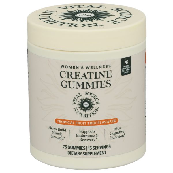 VITAL SOURCE NUTRITION: Womens Creatine Gummies, 75 pc