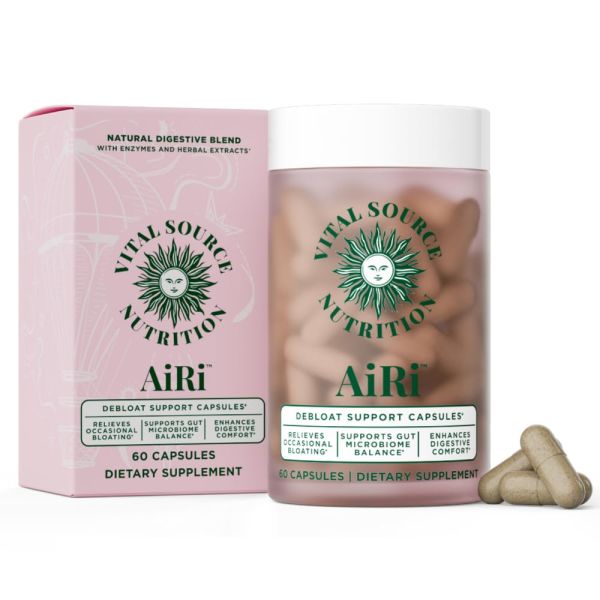 VITAL SOURCE NUTRITION: Airi Debloat Support, 60 vc
