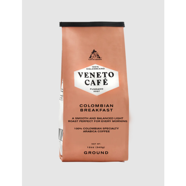 VENETO CAFE: Colombian Breakfast Ground Coffee, 12 oz