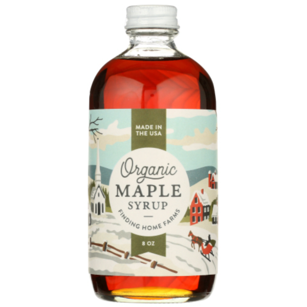 FINDING HOME FARMS: Organic Maple Syrup Village Bottle, 8 fo