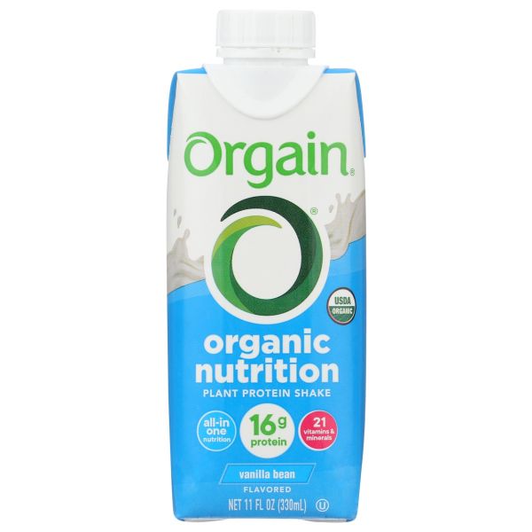 ORGAIN: Vegan Organic Nutrition Shake Vanilla Bean, 11 fo