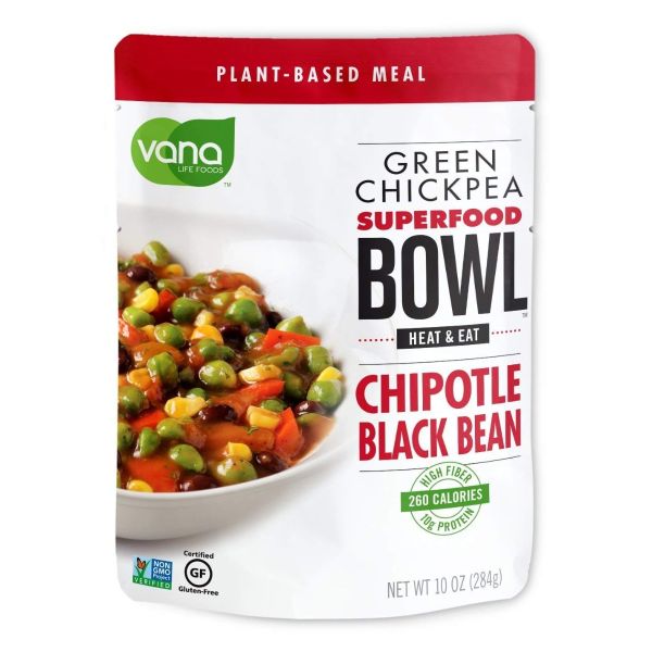 VANA LIFE FOODS: Green Chickpea Superfood Bowl Chipotle Black Bean, 10 oz