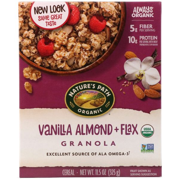 NATURES PATH: Vanilla Almond Plus Flax Granola, 11.5 oz