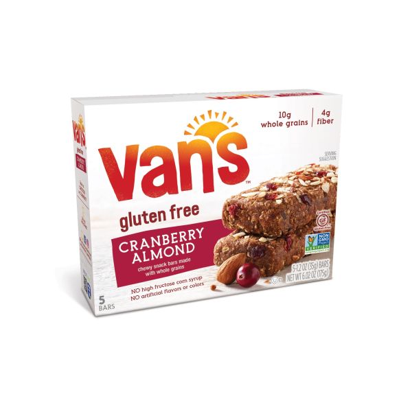 VANS: Gluten Free Cranberry Almond Snack Bars, 6.02 oz