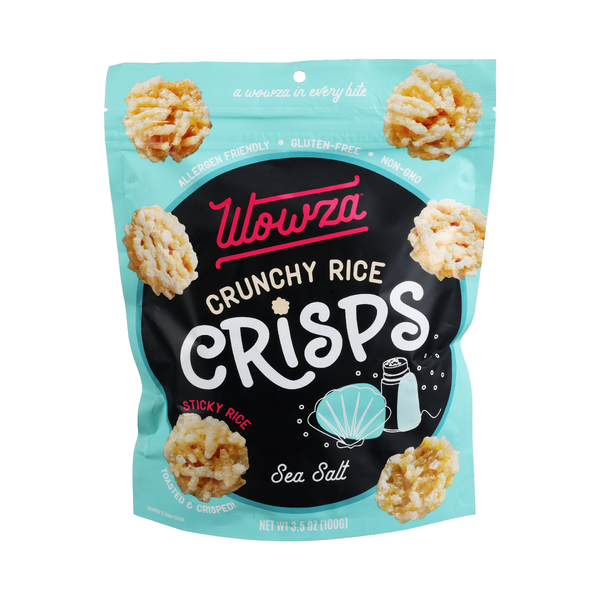 WOWZA: Sea Salt Crunchy Rice Crisps, 3.5 oz