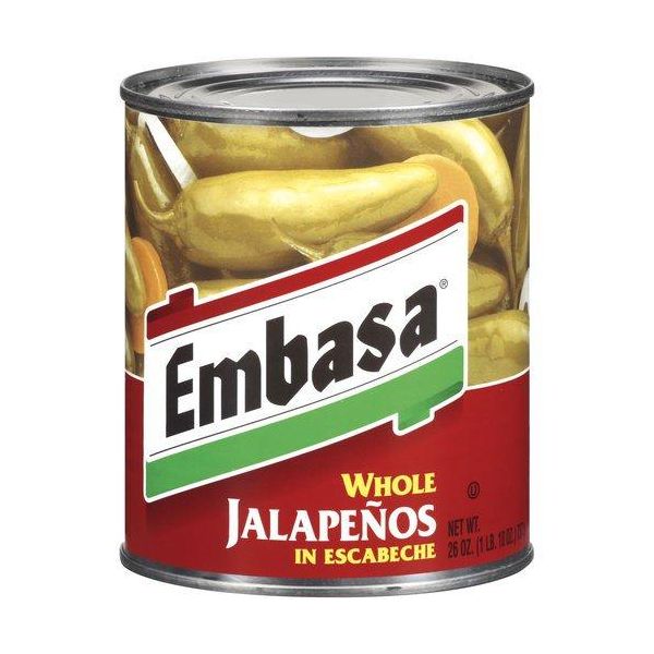 EMBASA: Whole Jalapeno Peppers In Escabeche, 26 oz