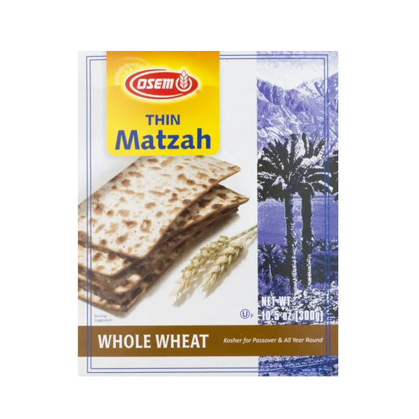 OSEM: Matzah Thin Whole Wheat, 10.5 oz