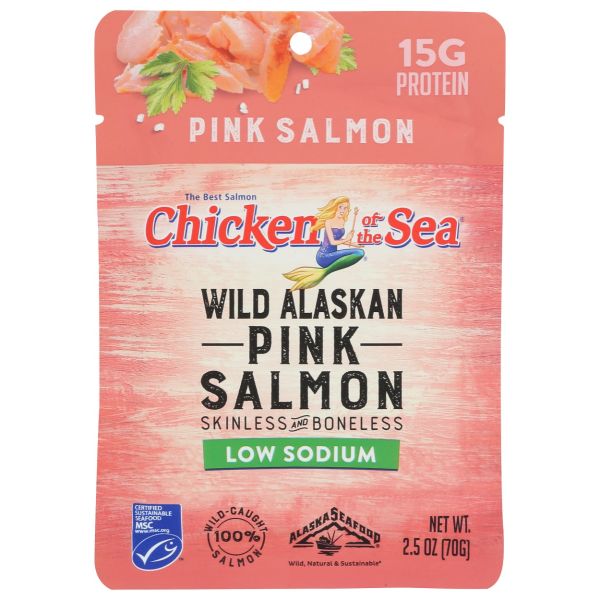 CHICKEN OF THE SEA: Wild Alaskan Pink Salmon Low Sodium, 2.5 oz