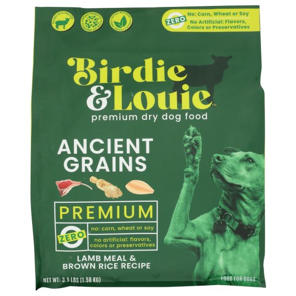 BIRDIE & LOUIE: Lamb Meal and Brown Rice Dry Dog Food, 3.5 lb