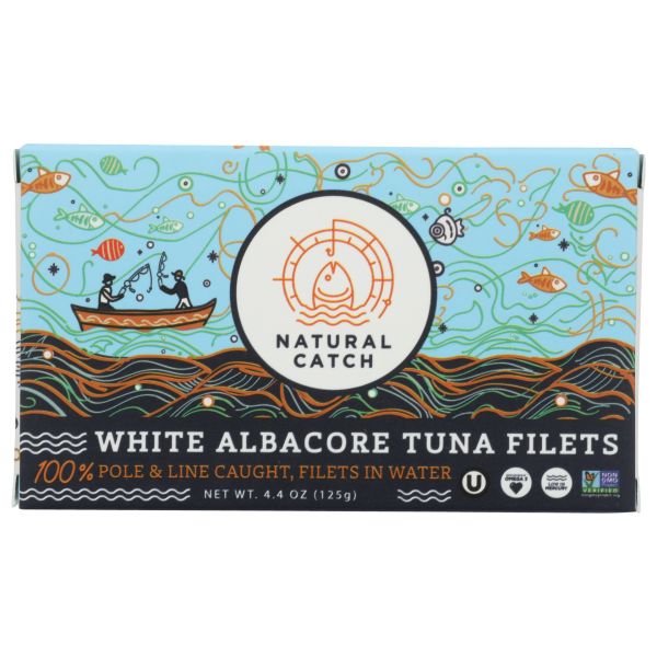 NATURAL CATCH: Tuna White Albacore In Water, 4.4 oz