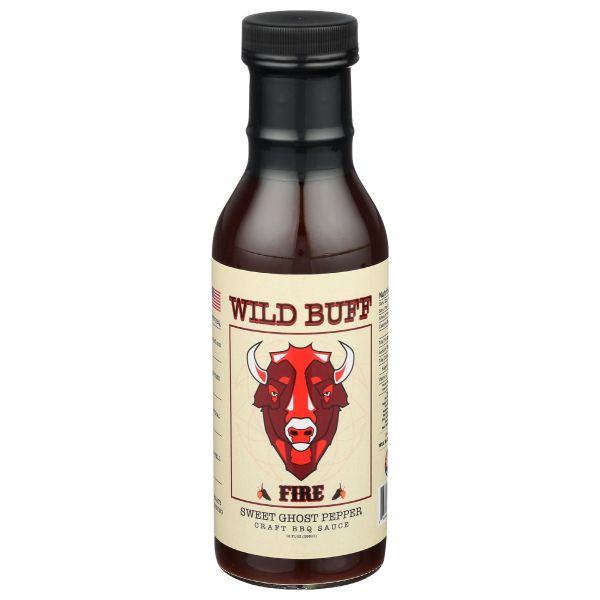 WILD BUFF: Fire Sweet Ghost Pepper Bbq Sauce, 12 oz