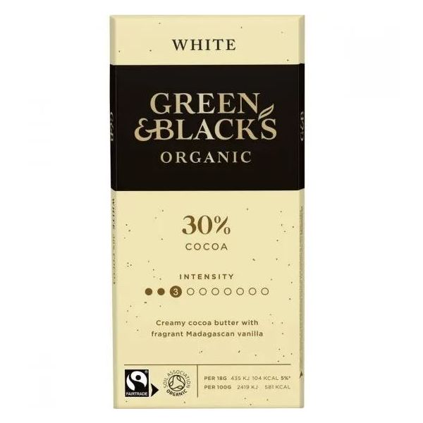 GREEN & BLACKS: Organic White Milk Chocolate Bar, 3.17 oz