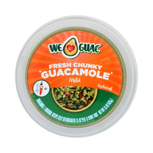 WE GUAC: Fresh Chunky Guacamole Mild, 15 oz