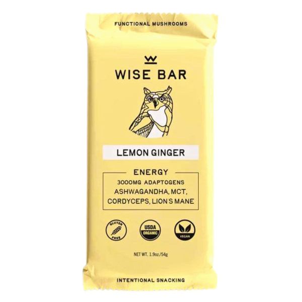 WISE BAR: Lemon Ginger Bar, 1.9 oz