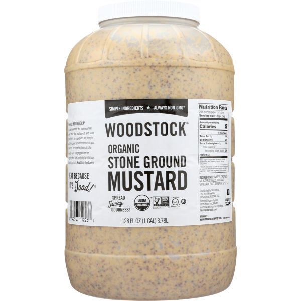 WOODSTOCK: Organic Stoneground Mustard, 1 ga