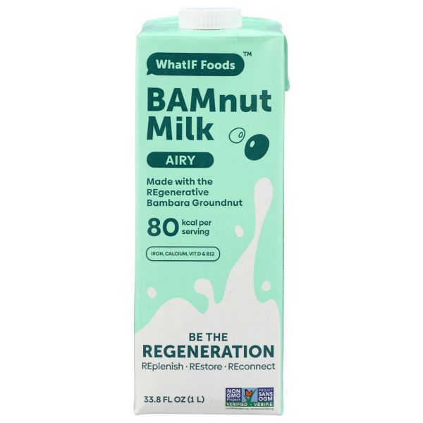 WHATIF FOODS: Airy Bamnut Milk, 33.8 fo